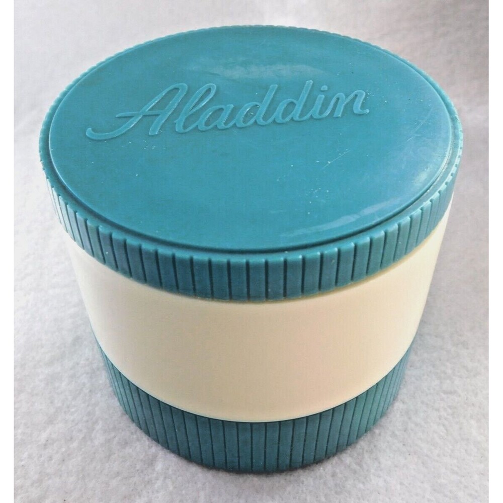 Vintage Aladdin 7000 Thermo Cold Jar Blue White Food Thermos USA